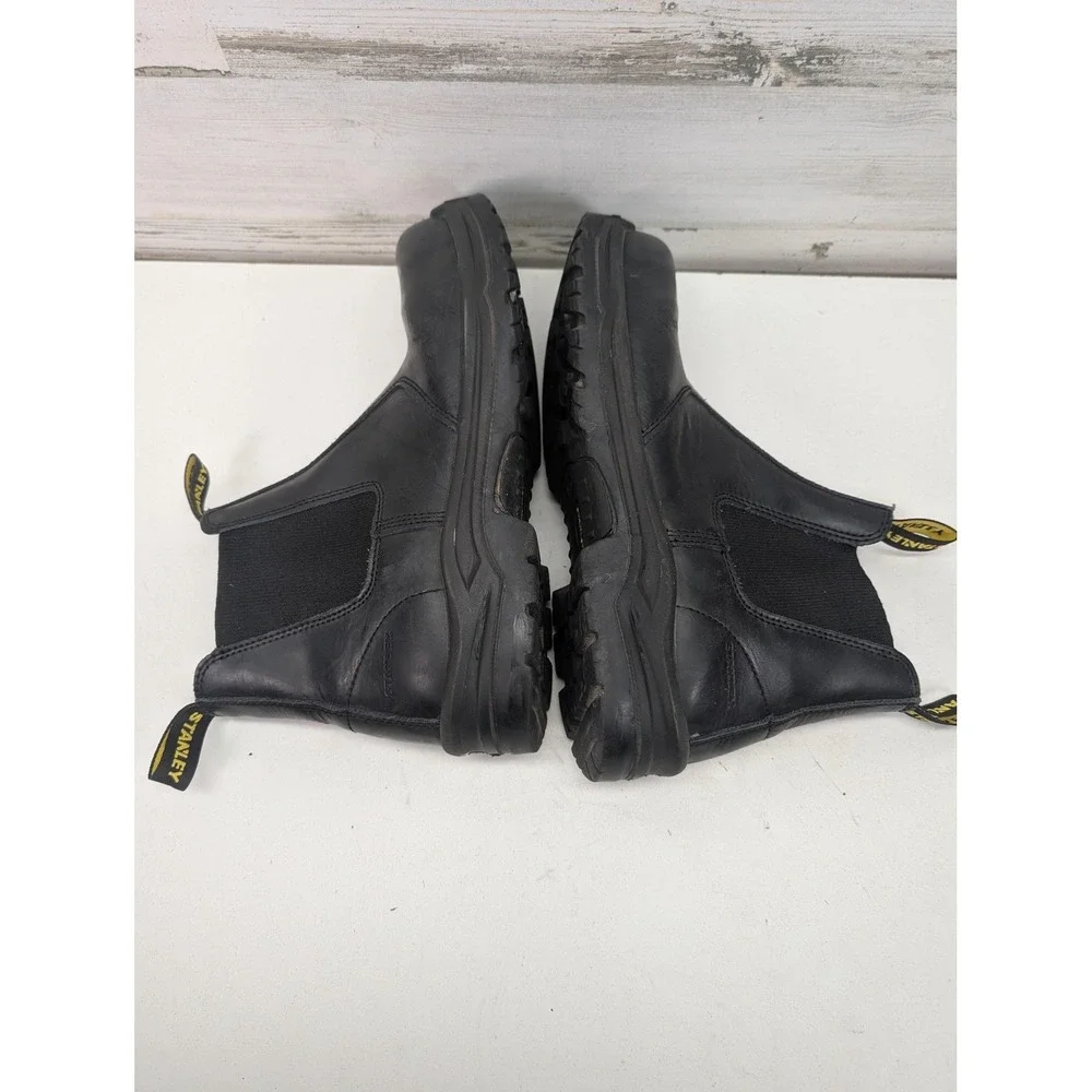Stanley Chelsea Boots Mens Size 13 Black Leather Slip On Workwear SC1615